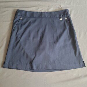 Cutter & Buck Skort Womens 10 Navy Blue Golf CB DryTEC 50+ UPF Outdoor Pockets